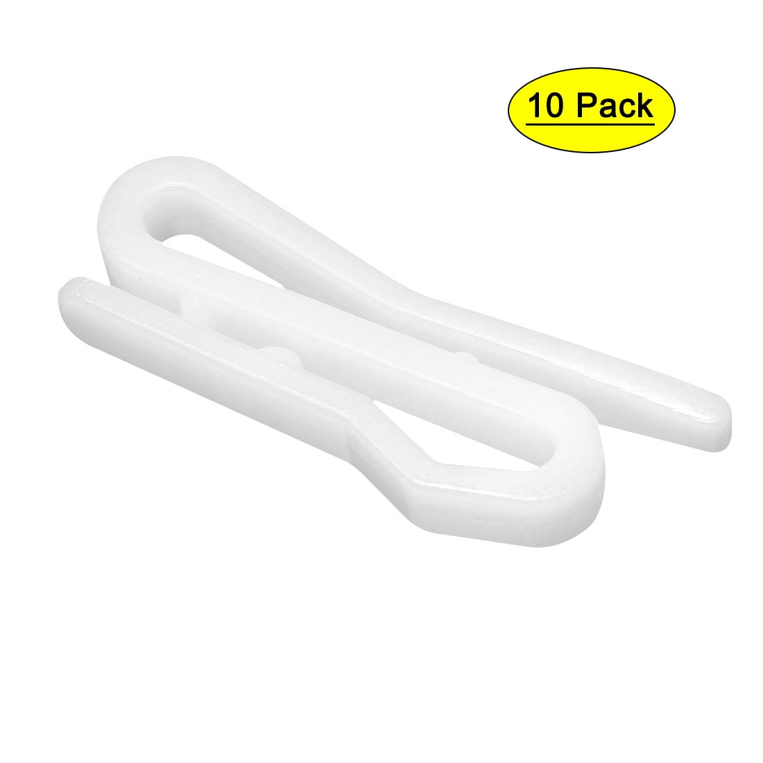 CH1 WHITE PLASTIC CURTAIN HOOKS FOR CURTAINS WITH CURTAIN RINGS & HEADER TAPE 