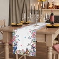 thumbnail image 2 of Table Runners 70 Inches Long Dress Scarves, Spring Floral Farmhouse Coffee/Dining/Kitchen Table Decor, Holiday Table Runner, Watercolor Flower Butterflies Birds Plant 13x70 Inch, 2 of 9