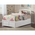 thumbnail image 6 of Richmond Twin Extra Long Bed with Footboard and Twin Extra Long Trundle in White, 6 of 7