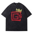 thumbnail image 2 of CG5 Lonely King Vintage Wash Tee Cosplay Unisex Fashion Short Sleeve Cotton T-Shirts Crewneck Top, 2 of 6