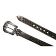 thumbnail image 3 of Cowboy Cowgirl Western Skull Rhinestone Bling Leather Belt for Men and Women, 3 of 4