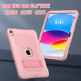 thumbnail image 4 of Dteck Case for iPad 10th Generation 10.9 Inch 2022, Built-in Kickstand Heavy Duty Shockproof Rugged Protective Case for iPad 10.9 Inch 10th Gen 2022 Release,Rosegold, 4 of 8