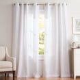 thumbnail image 2 of Par de paneles de cortinas Exclusive Home Loha Linen, color blanco invernal, 2 of 6