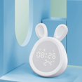 thumbnail image 4 of Réveils pour Chambres avec Répétition et Veilleuses, Réveil Numérique avec Thermomètre, Volume et Luminosité Réglables, Rechargeable, Blanc, en Forme de Bunny, 4 of 7