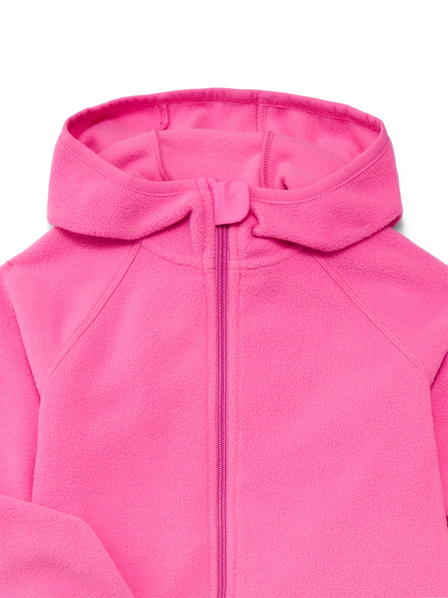 Wonder Nation Girls Fleece Hooded Jacket and Wide Leg Pants Set, 2-Piece, Sizes 4-18