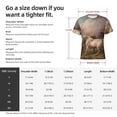 thumbnail image 4 of Bixox Men's Three Horses Oil Painting Printed Short Sleeve Skinny Athletic T-Shirt, 4 of 6