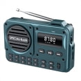 thumbnail image 1 of Radio Digital Portátil con Bluetooth 5.0, Receptor de Radio FM con Pantalla LED, Disco U, Tarjeta TF, Reproductor de MP3 y Altavoz B, 1 of 5