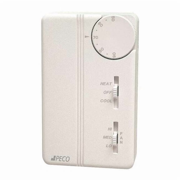 Peco Fan Coil Thermostat, Electronic, Analog TA167-007