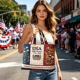 thumbnail image 6 of Lksixu USA 250th Anniversary Tote Bag for Women, Red White and Blue Quilted Shoulder Bag, 1776-2026 Commemorative USA Patriotic Handbag, Reusable Casual Shopping Bags Gifts for Friends Family, 6 of 6