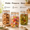 thumbnail image 6 of FOUKUS Glass Jars with Airtight Lids: 33oz Glass Storage Jars Set of 4, Wide Mouth Mason Jars for Pickles, Coffee, Flour & Sugar, Leakproof Glass Food Storage Jars for Kitchen Pantry Organization, 6 of 6
