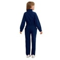 thumbnail image 2 of CHICTRY Big Girls Stand Collar Jumpsuit with Pockets Mechanic Boiler Suit One Piece Romper Coverall Navy Blue 16, 2 of 7