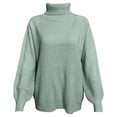 thumbnail image 4 of Chandail-Over Décontracté Surdimensionné en Tricot Côtelé pour Femmes Manches Longues Col Rond Hauts Automne Hiver Mode Confortable Doux Chaud, 4 of 5