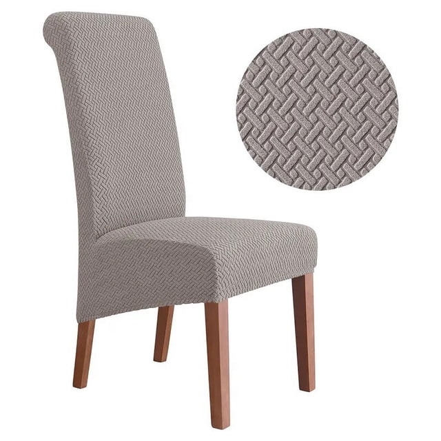 Funda de terciopelo para silla de 1/2/4/6 piezas, Tamaño XL, fundas para silla de respaldo largo, sala de estar lavable para funda de asiento, oficina, decoración de WED