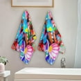 thumbnail image 4 of Many Colorful Eggs Hand Towels 2 PCS, Easter Greeting Kitchen Towel Ultra Soft and Highly Absorbent,Decorative Fingertip Face Towel for Bathroom Hotel, 28.3"x14.4", 4 of 5