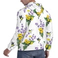 thumbnail image 6 of Honeii Lavender Flowers Pattern Mens Hoodies Men's Loose Sleeve Sweatshirt,Pullover Hooded Sweatshirt for Men,Essentials Hoodie-X-Large, 6 of 7