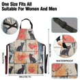 thumbnail image 3 of Yayeee Chief Kitchen Apron with Pockets for Cooking Water Resistant Unisex Adjustable Neck Strap, Cats and Hearts, 3 of 7