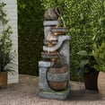 thumbnail image 5 of Tammesy 42.5"H Modern 5-Tier Indoor/Outdoor Waterfall Feature Water Fountains Decor for Patio,Backyard,Deck,Porch and Home Art Garden Decor | Resin |, 5 of 6