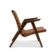 thumbnail image 3 of Corint Mid-Century Modern Tight Back Genuine Leather Lounge Chair in Tan, 3 of 5