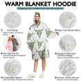 thumbnail image 5 of White Buffalo Skull Dot Pattern Wearable Oversized Blanket,Wearable Blanket Hoodie for Adults,Cozy Hooded Blankets with Super Pockets,Super Warm Fuzzy Pullover for Women & Men, 5 of 6