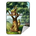 thumbnail image 1 of EREHome Fantasy House Built Tree Throw Blanket Fleece Blankets Plush Blanket 58x80 inch, 1 of 1