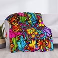 thumbnail image 3 of Naloa Butterfly Garden Flannel Fleece Throw Blanket for Bed Couch, Thick Blanket - All Seasons Suitable for Women, Men and Kids-80"x60", 3 of 6