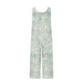 thumbnail image 4 of Hvot&aat Women's Back Straps One Piece Pants Round Neck Button Sleeveless Jumpsuit Vintage Printed Overall, 4 of 4