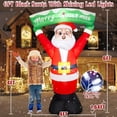 thumbnail image 5 of 8FT Christmas Inflatables Outdoor Decorations, Inflatable Snowman Holding Garland Blow Up Yard Decoration Build-in Rotating Colorful LEDs Xmas Holiday Party Indoor Lawn Christmas Eve Décor, 5 of 6