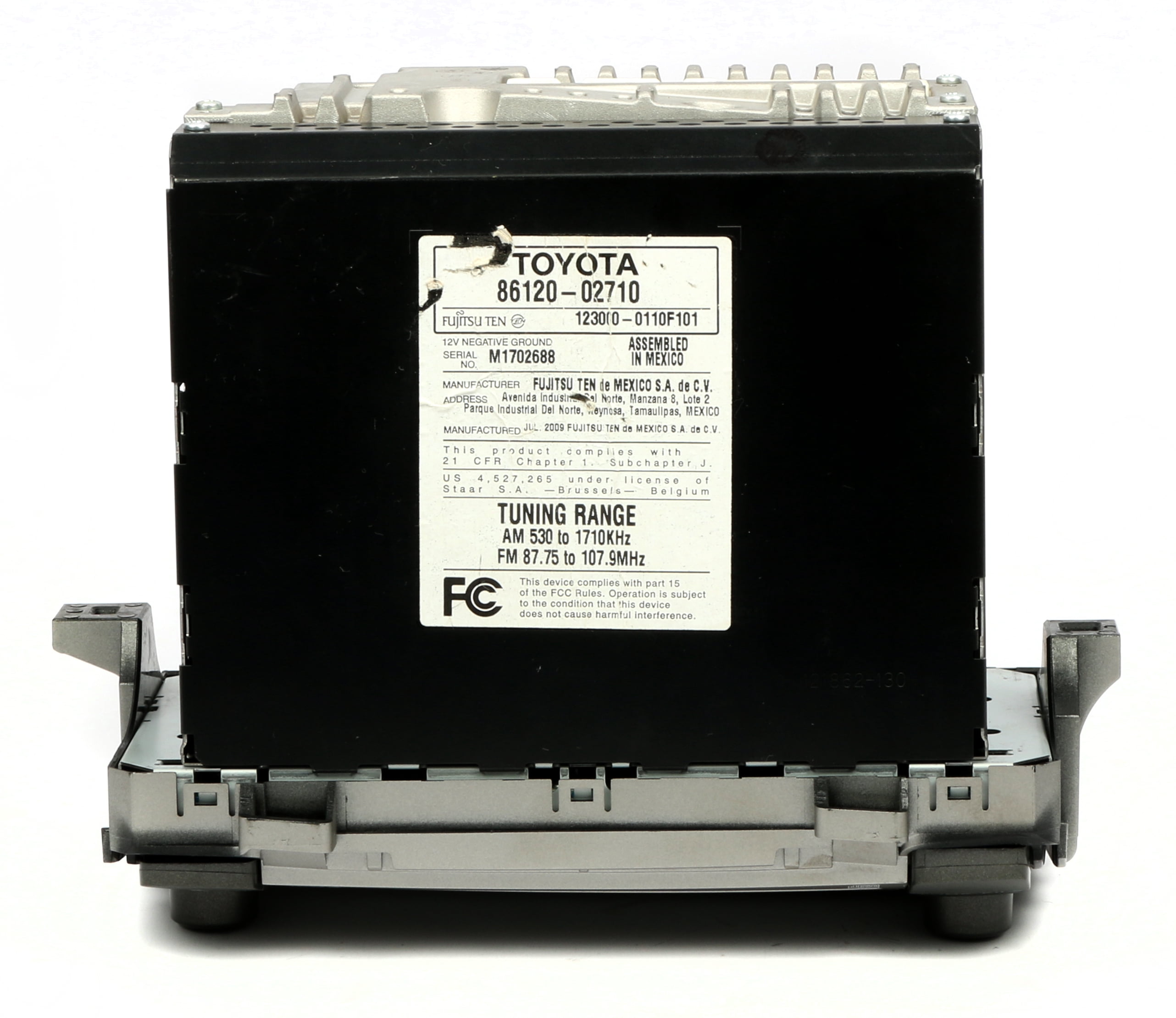 Restored 09-10 Toyota Matrix AM FM Radio mp3 Single Disc CD Player 86120-02710 Face 11819 (Refurbished)