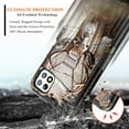 thumbnail image 5 of Boost Mobile Celero 5G Phone Case with Tempered Glass Screen Protector (Full Coverage), Nagebee Belt Clip Holster with Built-in Kickstand, Heavy Duty Shockproof Armor Rugged Case (Deer), 5 of 6