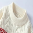 thumbnail image 5 of Alkepwun Christmas Sweater for Men Snowflake Reindeer Xmas Crewneck Loose Base Knitted Sweater Matching Pullover Jumper Top, 5 of 9