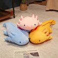 thumbnail image 4 of Muñeco de axolote grande colorido, lindo tritón, salamandra, juguete de peluche, animal submarino suave, rosa, amarillo, gris y azul, regalo de cumpleaños para niños, 4 of 5