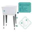 thumbnail image 6 of Tehila Metal Deep Laundry Utility Sink with Grey Legs and P-Trap Kit, 19 Gallon, 6 of 9