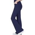 thumbnail image 2 of CCRFTGI Flare Leggings for Kids Girls 10-12 High Waist Yoga Pants Gym Bell Bottoms Casual Leggings Navy With Pockets 5-6 Years, 2 of 4