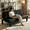 Black01, variant on Gewnee 62.99”Faux Suede Convertible Futon Sofa Bed,Upholstered Futon Couch with 5 Adjustable Backrest Angles,Sleeper Couch for Small Spaces,Living Room or Office.Dark Red