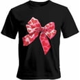 thumbnail image 1 of Camisetas informales de manga corta con lazo para hombre, camisetas gráficas para el Día de San Valentín, 1 of 8