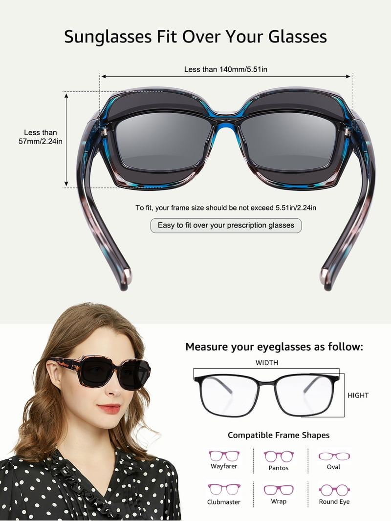 TINHAO Oversized Square Fit Over Glasses Sunglasses for  display picture 2