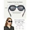 thumbnail image 5 of TINHAO Oversized Square Fit Over Glasses Sunglasses for Women with Hard Case, Trendy Polarized UV400 Wear Over Prescription Glasses Stylish Fashion Ladies, 5 of 8