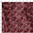 thumbnail image 4 of Soimoi Minky Red Fabric By the Yard - 56 Inch Wide - Leaves Pattern Fabric - Botanical and Elegant Designs for Various Uses Printed Fabric, 4 of 6