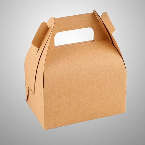 12pcs Kraft Paper Gable Treat Boxes Candy Gift Party Favor Box for Birthday Wedding Baby Festival