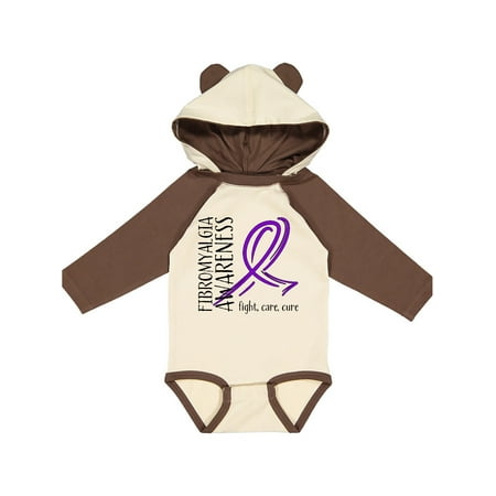 

Inktastic Fibromyalgia Awareness Fight Care Cure with Purple Ribbon Gift Baby Boy or Baby Girl Long Sleeve Bodysuit