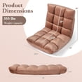thumbnail image 3 of Costway 14-Position Adjustable Gaming Sofa with Soft Flannel Fabric Cover for Reading Tan, 3 of 10