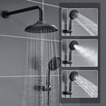 thumbnail image 4 of Boyel Living 8.3" Shower Faucet Set Wall-Mounted Rain Shower Faucet with Pressure Balanced Valve锛孧atte Black, 4 of 8