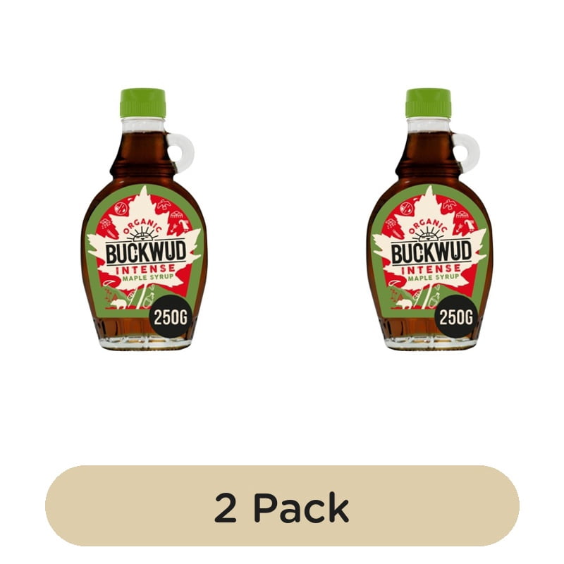 Buckwud Intense Dark Maple Syrup 250g, British Import (Pack of 2)