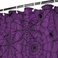 thumbnail image 3 of Halloween Purple Spider Web Pattern Shower Curtain 36"x72" ,Bathroom Decorative Shower Curtains Set with 12 Hooks,Modern Waterproof Washable Shower Curtain, 3 of 6