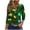 Christmas Shirts for Women-A9 Army Green, variant on Mifsaly Plus Size Christmas Shirts for Women 3/4 Sleeve Xmas Santa Print T-Shirts Xmas 3 Buttons V-Neck Snowflake Graphic Tops Loose Fit Tops Funny Party Festival Outfits