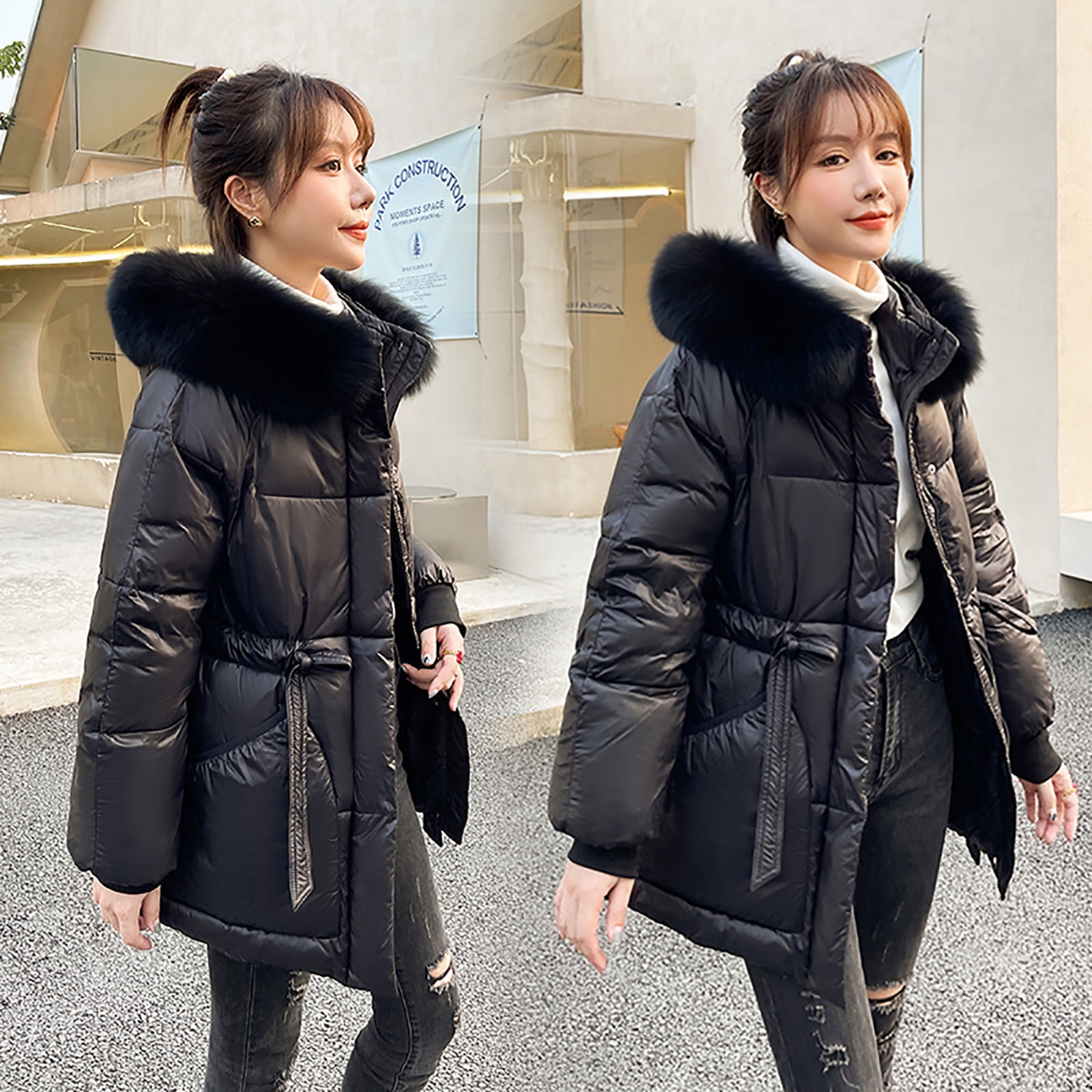 Black warm coat outlet