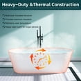 thumbnail image 2 of ANGELES HOME 67" Acrylic Freestanding Bathtub, Soaking White Bathtub with White Drain and Integrated Slotted Overflow Included, Glossy White, 2 of 11
