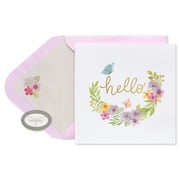 Papersong Premium Thinking of You Friendship Card (Floral Wreath)