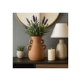 thumbnail image 3 of Decorative Terracotta Vase with Handles for Living Room Decor - Boho Flower Vase for House, Bedroom, or Office Space - Ideal for House Accent, Side Table, or Desk Accessory - 12", Brown, 3 of 14