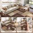 thumbnail image 5 of MICGEEK 9x12 Washable Area Rugs for Living Room, Modern Geometric Printed Rug, Vacuum-Friendly, Non Slip Indoor Rug for Bedroom Dining Room Home Decor Carpet, Brown/Beige, 5 of 9